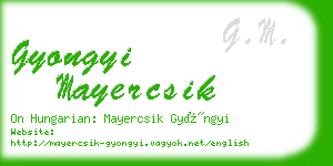 gyongyi mayercsik business card